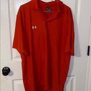 Men’s orange under armour polo